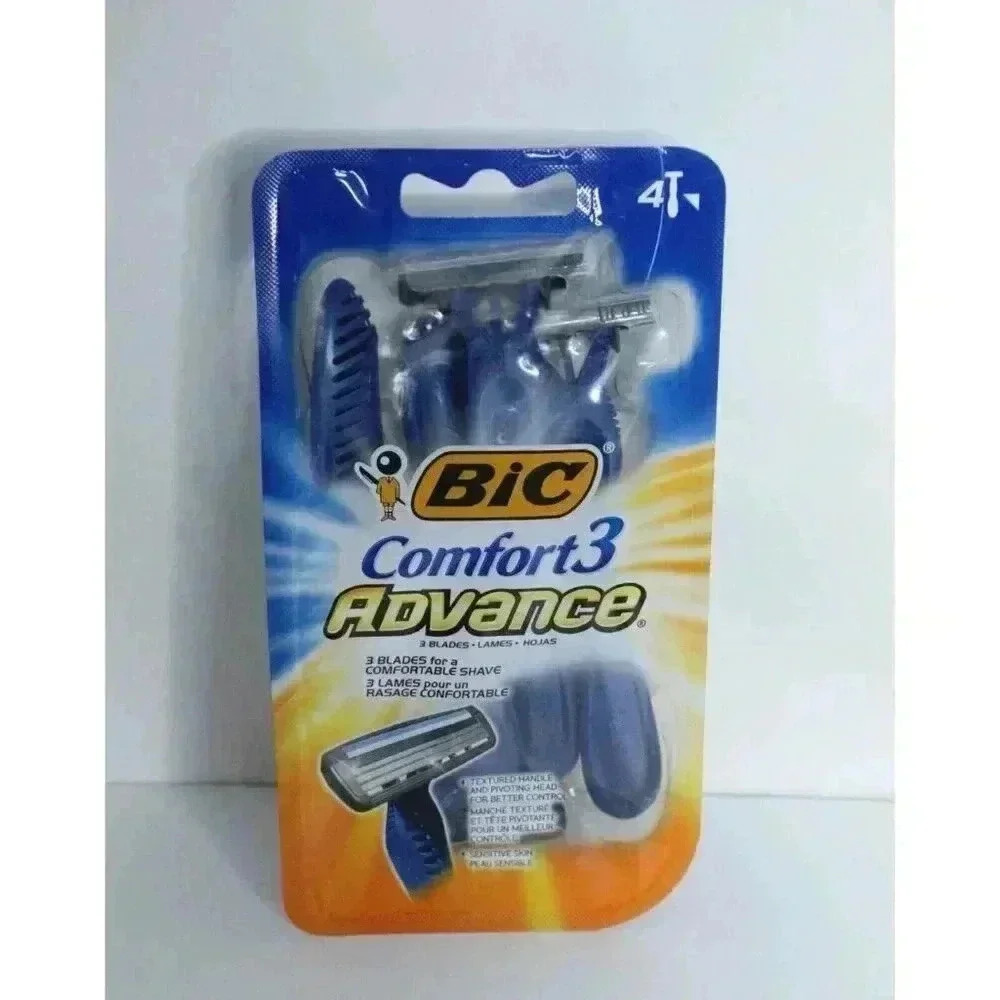 Bic Comfort 3 Advance Disposable Razors (4 Count) New Unopened Package‎